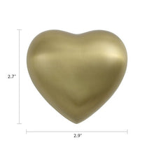 Brushed Bronze Heart Keepsake Urn - Funeral.com, Inc.