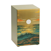 Brushed Bronze Stainless Steel Ocean Landscape Adult Cremation Urn - Funeral.com, Inc.