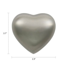 Brushed Pewter Heart Keepsake Urn - Funeral.com, Inc.
