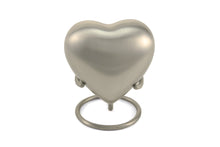 Brushed Pewter Heart Keepsake Urn - Funeral.com, Inc.
