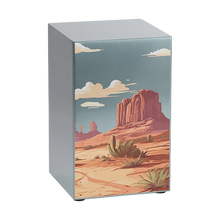 Brushed Pewter Stainless Steel Desert Landscape Adult Cremation Urn - Funeral.com, Inc.