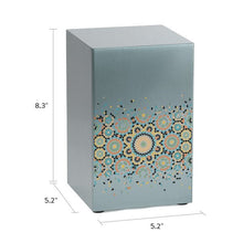 Brushed Pewter Stainless Steel Mosaic Art Adult Cremation Urn - Funeral.com, Inc.