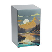 Brushed Pewter Stainless Steel Mountain Landscape Adult Cremation Urn - Funeral.com, Inc.