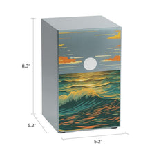 Brushed Pewter Stainless Steel Ocean Landscape Adult Cremation Urn - Funeral.com, Inc.
