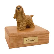 Buff Cocker Spaniel, Standing Figurine Pet Cremation Urn - Funeral.com, Inc.