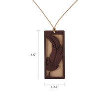 Carved Wood Feather Pendant - Funeral.com, Inc.