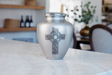 Celtic Cross Brass Adult Cremation Urn - Funeral.com, Inc.
