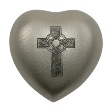 Celtic Cross Brass Heart Keepsake Urn - Funeral.com, Inc.