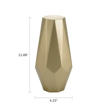Champagne Gold Metal Alloy Adult Cremation Urn with Geometric Design - Funeral.com, Inc.