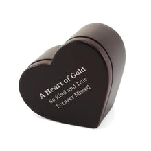 Cherry MDF Heart Keepsake Urn with Magnetic Lid - Funeral.com, Inc.