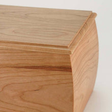 Cherry Wood Bowed Sides Screw Closure Adult Cremation Urn - Funeral.com, Inc.