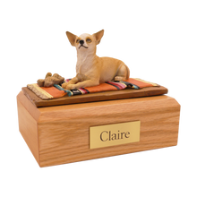 Chihuahua, Lying Down on a Blanket Figurine Pet Cremation Urn  - Funeral.com, Inc.