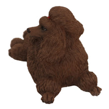 Chocolate Poodle, Show Cut Lying Down Figurine Pet Cremation Urn - Funeral.com, Inc.