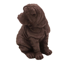 Chocolate Shar Pei, Looking Back Figurine Pet Cremation Urn - Funeral.com, Inc.