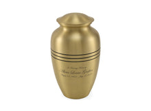 Classic Bronze Three Band Adult Cremation Urn - Funeral.com, Inc.