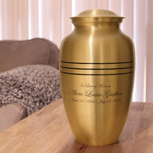 Classic Bronze Three Band Adult Cremation Urn - Funeral.com, Inc.