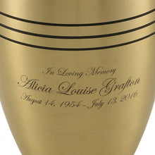 Classic Bronze Three Band Adult Cremation Urn - Funeral.com, Inc.