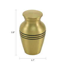 Classic Bronze Three Band Keepsake Urn - Funeral.com, Inc.