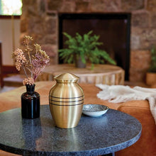 Classic Bronze Three Band Large Cremation Urn - Funeral.com, Inc.