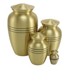 Classic Bronze Three Band Large Cremation Urn - Funeral.com, Inc.