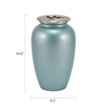 Classic Dove Lid Blue Frost Scattering Adult Cremation Urn - Funeral.com, Inc.