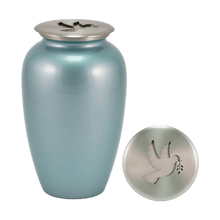 Classic Dove Lid Blue Frost Scattering Adult Cremation Urn - Funeral.com, Inc.