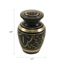 Classic Engraved Brass Ornate Keepsake Urn - Funeral.com, Inc.