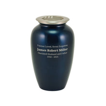 Classic Flag Lid Blue Scattering Adult Cremation Urn - Funeral.com, Inc.