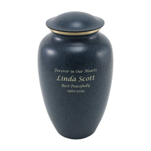 Classic Granite Blue Gold Accent Ring Adult Cremation Urn - Funeral.com, Inc.
