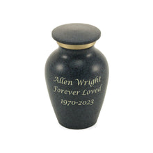 Classic Granite Blue Gold Accent Ring Keepsake Urn - Funeral.com, Inc.