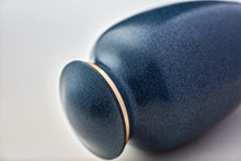 Classic Granite Blue Gold Accent Ring Medium Cremation Urn - Funeral.com, Inc.