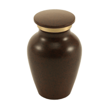 Classic Granite Brown Gold Accent Ring Keepsake Urn - Funeral.com, Inc.