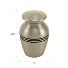 Classic Pewter Three Band Keepsake Urn - Funeral.com, Inc.