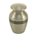 Classic Pewter Three Band Keepsake Urn