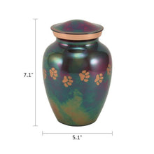 Classic Raku Paw Print Band Pet Large Cremation Urn - Funeral.com, Inc.