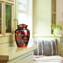 Classic Raku Paw Print Band Pet Large Cremation Urn - Funeral.com, Inc.