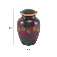 Classic Raku Paw Print Band Pet Medium Cremation Urn - Funeral.com, Inc.