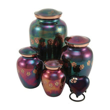 Classic Raku Paw Print Band Small Pet Cremation Urn - Funeral.com, Inc.