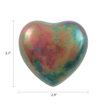 Classic Raku Stainless Steel Heart Keepsake Urn - Funeral.com, Inc.