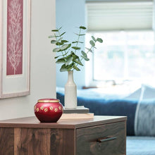 Classic Round Crimson Paw Band Medium Pet Cremation Urn - Funeral.com, Inc.