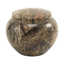Classic Round Mossy Oak Medium Pet Cremation Urn - Funeral.com, Inc.