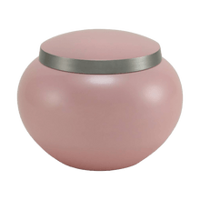 Classic Round Pink Pewter Accents Large Pet Cremation Urn - Funeral.com, Inc.