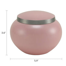 Classic Round Pink Pewter Accents Large Pet Cremation Urn - Funeral.com, Inc.