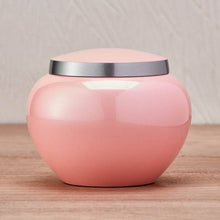 Classic Round Pink Pewter Accents Medium Pet Cremation Urn - Funeral.com, Inc.