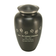 Classic Slate Paw Print Band Pet Extra Large Cremation Urn - Funeral.com, Inc.