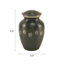Classic Slate Paw Print Band Pet Medium Cremation Urn - Funeral.com, Inc.