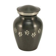 Classic Slate Paw Print Band Pet Small Cremation Urn - Funeral.com, Inc.