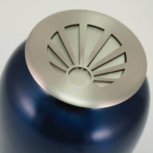 Classic Sunray Lid Blue Frost Scattering Adult Cremation Urn - Funeral.com, Inc.