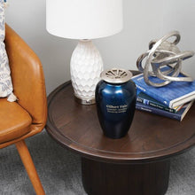 Classic Sunray Lid Blue Frost Scattering Adult Cremation Urn - Funeral.com, Inc.