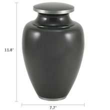 Classic Vase Form Carbon Gray Extra Large Cremation Urn - Funeral.com, Inc.